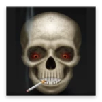 smoking skull android application logo